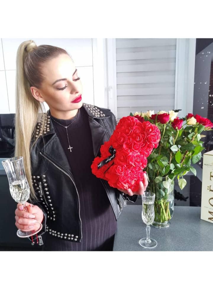 Rosenbär Deko Rosen Teddybär - Geschenke für Frauen